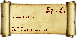 Szám Lilla névjegykártya
